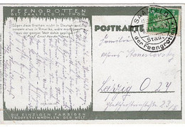 51501 - Deutsches Reich - 1926 - 5Pfg. Adler EF A AnsKte Werbestpl SAALFELD - STADT DER FEENGROTTEN -> Leipzig - Cartas & Documentos