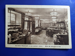 CARTE DE VISITE RESTAURANT PRUNIER PARIS RUE DUPHOT VICTOR HUGO  SUSPENSION LUMINAIRE ANNEE 1930 - Hotels & Restaurants