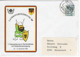 51513 - Bund - 1988 - 80Pfg SWK PGAUmschl BW-Heeresuebung M Feldpostversorgung FELDPOST 4400 -> Helmstedt - Cartas & Documentos