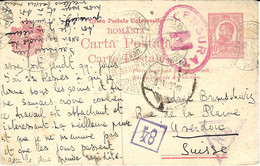 1917- Carte Postale E P 10 Bani Pour La Suisse - Censura N - 1. Weltkrieg (Briefe)