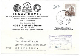 3211a: Heimatsammler 4082 Aschach, Maschinen- & Kfz- Werkstätte Steyr, Puch, Ignaz Humer, 19.1.67 - Eferding
