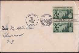 USA 1958 Minnesota Statehood 3c Pair With FDC/FDI - Addressed Back Seal Flap Missing @D4986 - 1951-1960