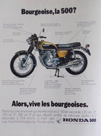 Publicité De Presse / Moto Honda 500 Four - Advertising
