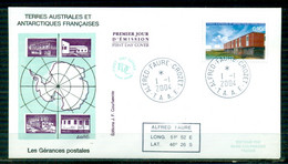 FDC-Carte Maximum Card #TAAF-FSAT 2004 (N°Yv. 396 ) Les Gérances Postales-Postverwaltung-post Office-A.Faure Crozet - FDC