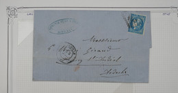 AT7 FRANCE   BELLE LETTRE  1871 AUBENAS  POUR BOURG ST ANDEOL ++CERES BORDEAUX  + AFFRANCH. INTERESSANT - 1870 Uitgave Van Bordeaux