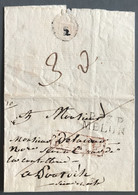 France Griffe P.73.P. MELUN + P.P.P.P. Sur Lettre (LSC, Sans Date) - (A466) - 1801-1848: Precursores XIX