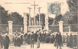 ¤¤   -    TREGUIER    -   Le Calvaire De Protestation  -  Vue Prise La Veille De La Fête     -   ¤¤ - Tréguier