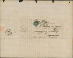 émission 1869 - N°30 Sur LAC Obl Pt 21 Audenaerde + Boite Rurale "O" (Manusc. Etichove, Négociant Charbon) > Farciennes, - 1869-1883 Leopold II