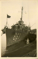 STEINAKER * Carte Photo * Destroyer Américain * Militaria * Navire De Guerre Bateau * Photo BYTCHKOVSKY Bordeaux - Warships