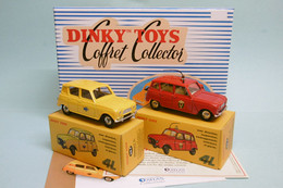 Dinky Toys / Atlas - COFFRET Renault 4L De Légende Pompiers + Postes Réf. 518 P Neuf NBO 1/43 - Dinky