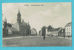 * Jette (Brussel - Bruxelles) * (Van Lantschoot) Gemeenteplaats West, Grand'Place, Animée, Café De La Gare, Old - Jette