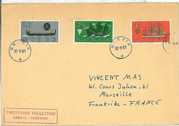 20615 -  NORWAY - POSTAL HISTORY  - COVER To FRANCE - SHIPS \ BOATS - 1961 - Covers & Documents