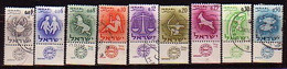 ISRAEL - 1961 - Serie Courant - 9v  Yv 188/197  (O) - Gebraucht (mit Tabs)