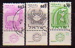 ISRAEL - 1962 - Serie Courant - 3v  Yv 211/213  (O) - Oblitérés (avec Tabs)