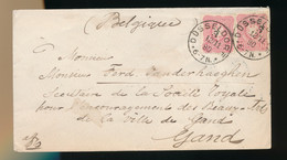 COVER 1880  DUSSELDORF TO GAND  BELGIUM     2 SCANS - Brieven En Documenten
