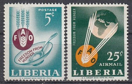 LIBERIA 599-600,unused - Against Starve