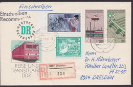 U 3 Mit Zusatzfrankatur Als Orts-R-Brief "Dresden", 2.10.90 - Enveloppes - Oblitérées