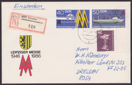 U 4 Mit Zusatzfrankatur Als Orts-R-Brief "Dresden", 2.10.90 - Enveloppes - Oblitérées