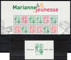 2014 - MARIANNE & LA JEUNESSE MULTITECHNIQUE (2013 Surchargée) - HDF Avec Texte + 4774B - NEUF** - Ongebruikt
