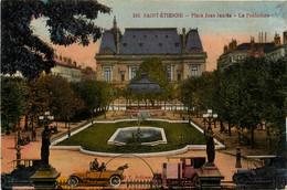 St étienne * La Place Jean Jaurès * La Préfecture * Automobile Voiture Ancienne - Saint Etienne