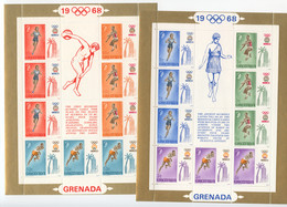 Grenada, 1968, Olympic Summer Games Mexico, Sports, MNH Sheetlets, Michel 271-276 - Grenade (...-1974)