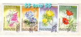 2000  Flora: Spring Flowers  4v.- Used  Bulgaria / Bulgarie - Oblitérés