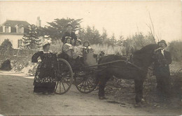 Themes Div-ref KK775- Carte Photo - Attelage Cheval En Bretagne  - - Attelages