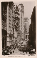 Real Photo New York Broad Street And Curb Brokers Rotary - Other Monuments & Buildings