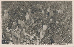 Real Photo New York Aerial View From An Aeroplane Financial District And Downtown - Other Monuments & Buildings