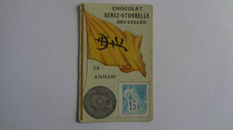 ANNAM Anam Flag Pays Chromo Chocolat SENEZ STURBELLE Bruxelles Chocolaterie Trading Card - Altri