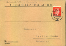 1944, Brief Der Finnischen Gesandtschaft Ab Neuruppin Nach Berlin - Other & Unclassified