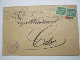 1925 , Alter Ganzsachenumschlag Verwendet Aus Stuttgart - Dienstzegels