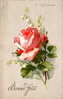Catharina Klein Bonne Fête Fleur Flower Fiore Rose N°221-1 Cp Ecrite Au Dos En TB.Etat - Klein, Catharina