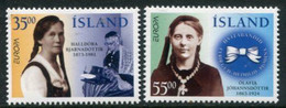 ICELAND 1996 Europa: Famous Women MNH / **.  Michel 844-45 - Nuevos