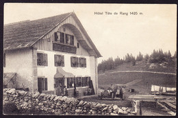1910 Gelaufene AK: Hôtel Tête De Rang. Mit Auto. Gestempelt Fontainemelon - Fontainemelon