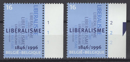 2628 N° PL1 Et PL2 150° Anniversaire Parti Libéral De Belgique  NEUFS ** - 1991-2000