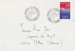ANDORRE LETTRE FDC POUR LA FRANCE 1989 - Cartas & Documentos