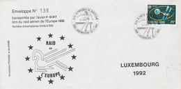 LUXEMBOURG RAID AERIEN DE L'EUROPE - J O DE BARCELONE 1992 - Franking Machines (EMA)