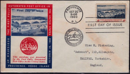 USA 1960 Automated  Post Office FDC/FDI - Addressed @D4474 - 1951-1960