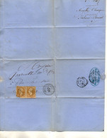 TB 3239 -1867 - LAC - Lettre - Boulangerie PECHINE - PARISOT à NEUILLY - L'EVEQUE Cachet Perlé Pour PORT - SUR - SAONE - 1849-1876: Klassik