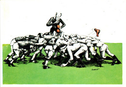 Carte Postale Moderne Illustrateur Serre Claude Sport Rugby Mêlée Melee Mischia CpM Non Ecrite Au Dos En TB.Etat - Rugby
