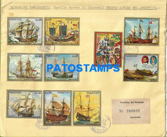 183089 PARAGUAY ASUNCION COVER CANCEL YEAR 1972 MULTI STAMPS SHIP CIRCULATED TO ARGENTINA NO POSTAL POSTCARD - Paraguay