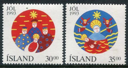 ICELAND 1993 Christmas MNH / **  Michel 795-96 - Unused Stamps