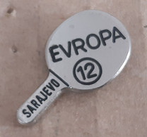 Table Tennis 12. Europian Championship Sarajevo Yugoslavia Bosnia Pin Badge - Tischtennis