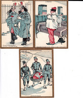 3 CHROMOS PUBLICITAIRE CHOCOLAT  MILITARIA Soldats  MILITAIRES - Sonstige & Ohne Zuordnung