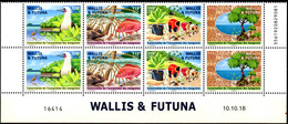 Wallis Et Futuna 2018 - Faune Et Flore, Conservation De L'écosystème - Bloc De 8 Avec Coin Daté Neufs - Unused Stamps