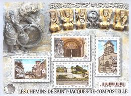 Lot De Bloc Feuillet Neuf **MNH Et Gravure De Timbres Les Chemins De St Jacques De Compostelle - Sonstige & Ohne Zuordnung