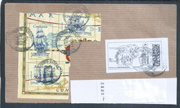 Lion. France Letter With Lion Franchise Print Stamp. Big Sailboats. Löwe. Frankreich-Brief Mit Löwen-Franchise-Druckstem - Felini