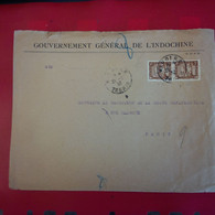 LETTRE GOUVERNEMENT GENERAL DE L INDOCHINE HANOI POUR PARIS - Covers & Documents