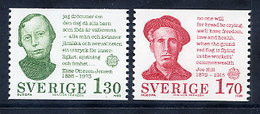 SWEDEN 1980 Europa: Personalities  MNH / **.  Michel 1106-07 - Unused Stamps